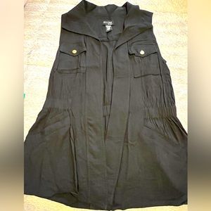 Attyre New York Black Open Vest